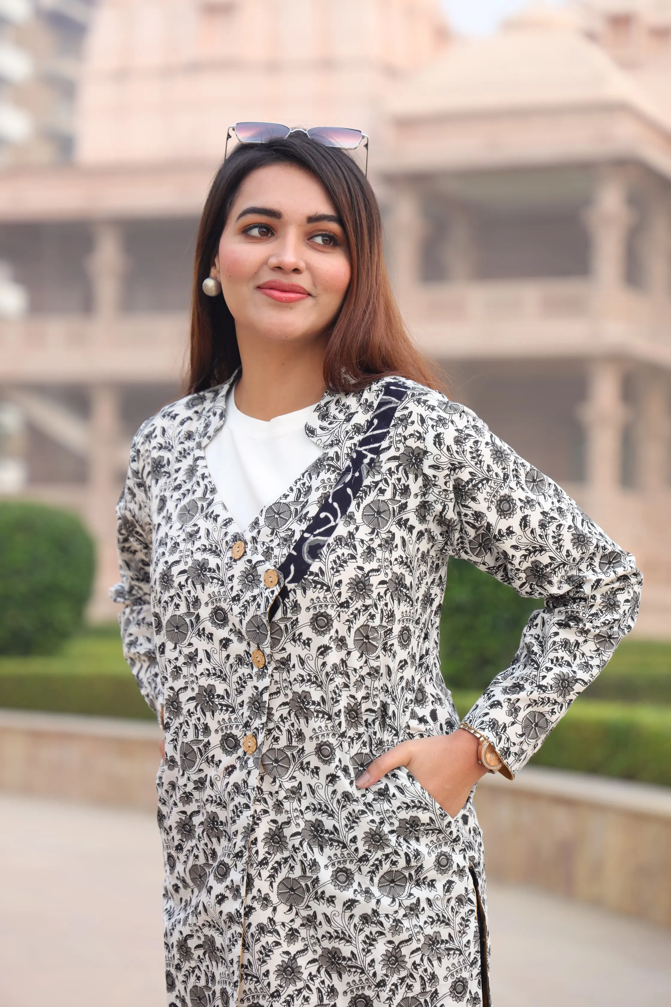 Beautiful Grey Bagru Hand Block Printed Pure Cotton Winter Jackets