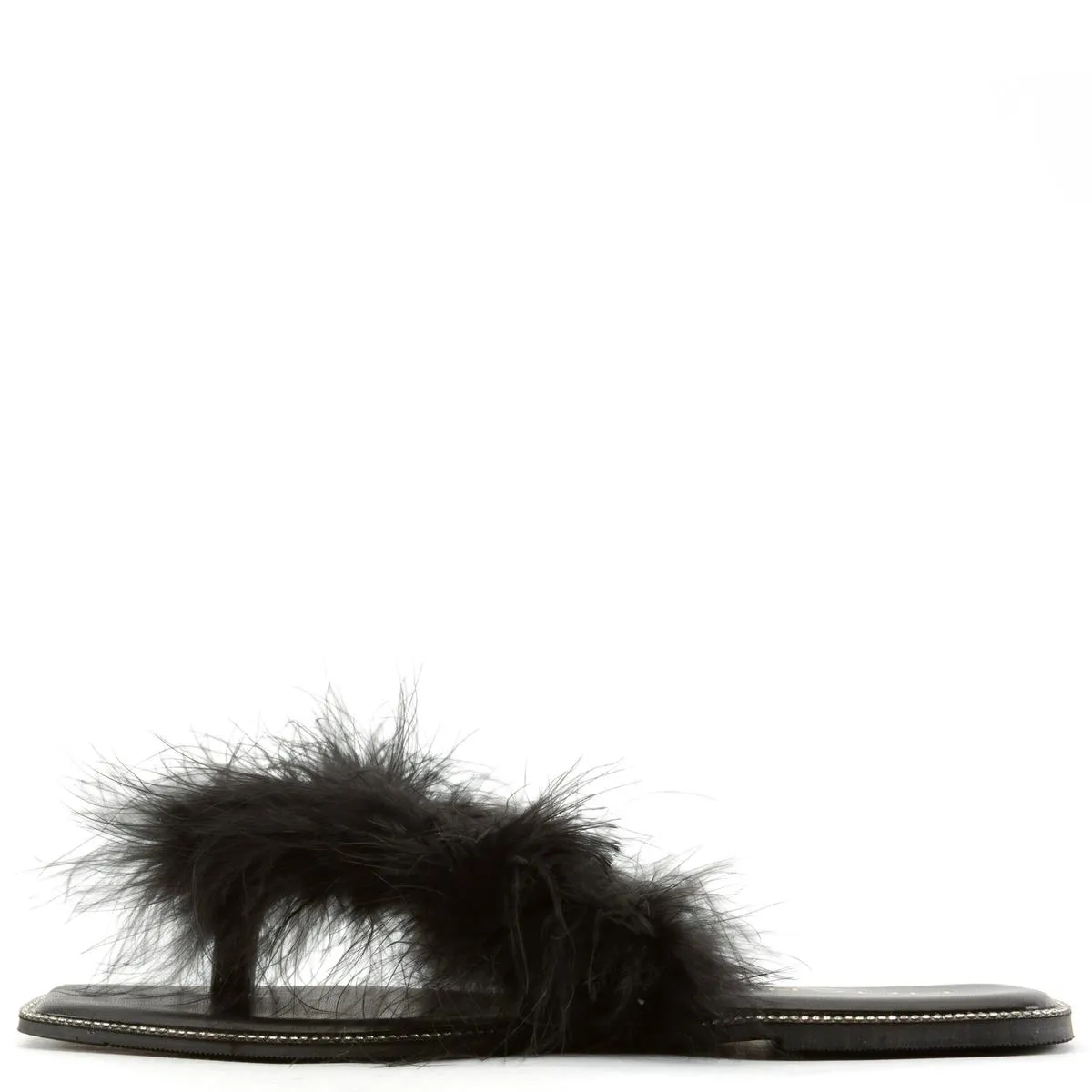 Bebe-2 Fur Thong Sandals