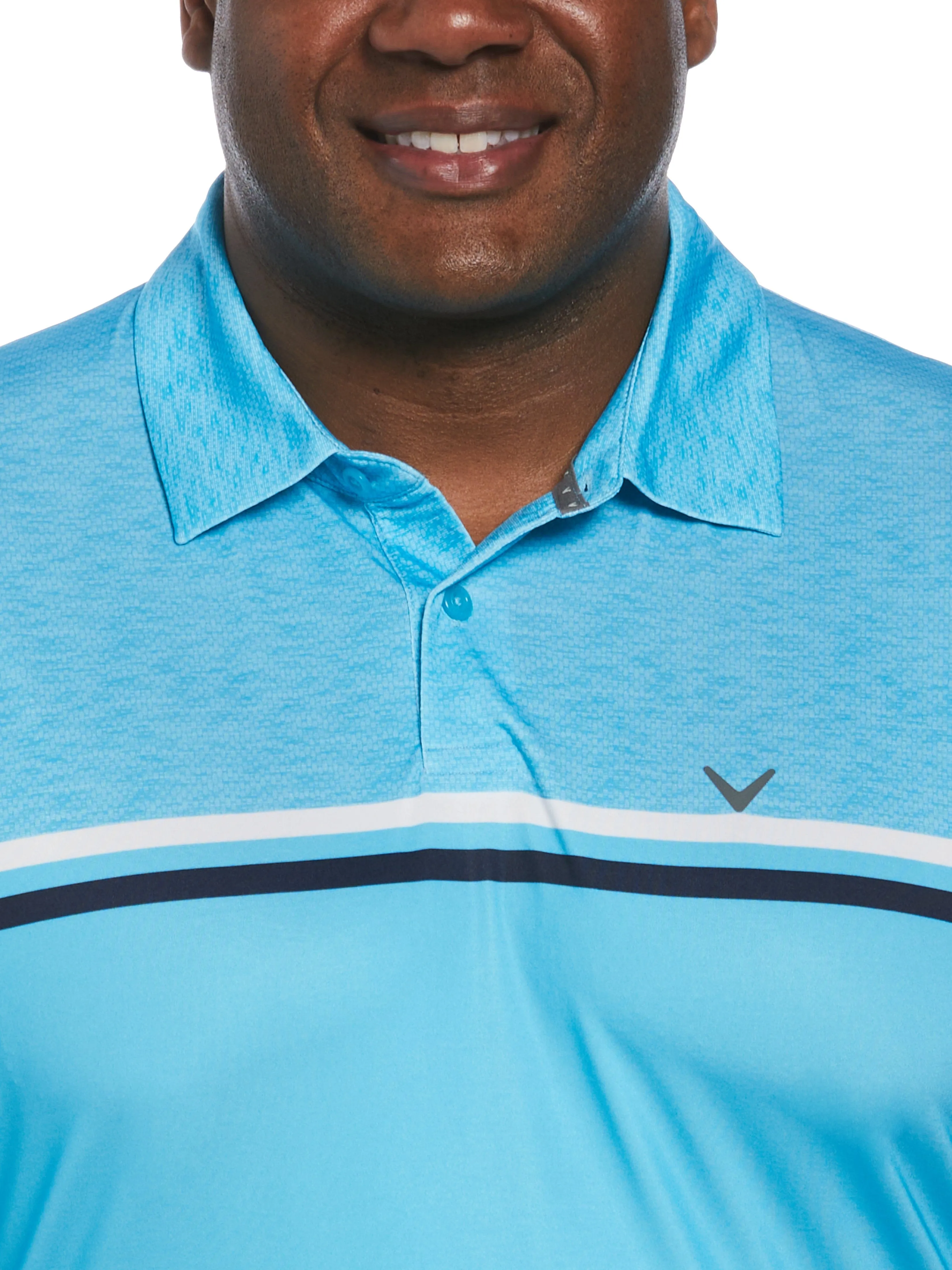 Big & Tall Color Block Pattern Golf Polo