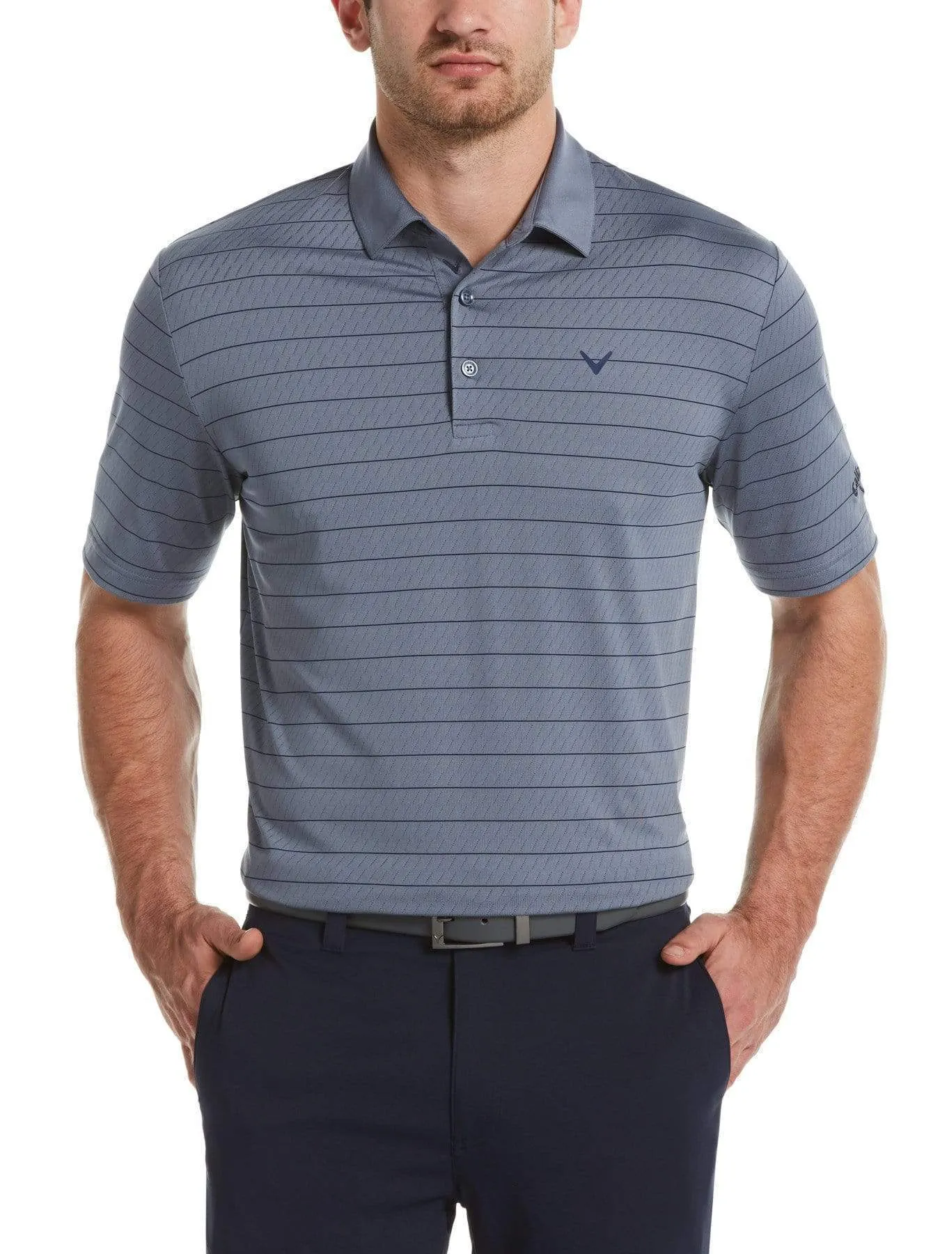 Big & Tall Ventilated Stripe Polo