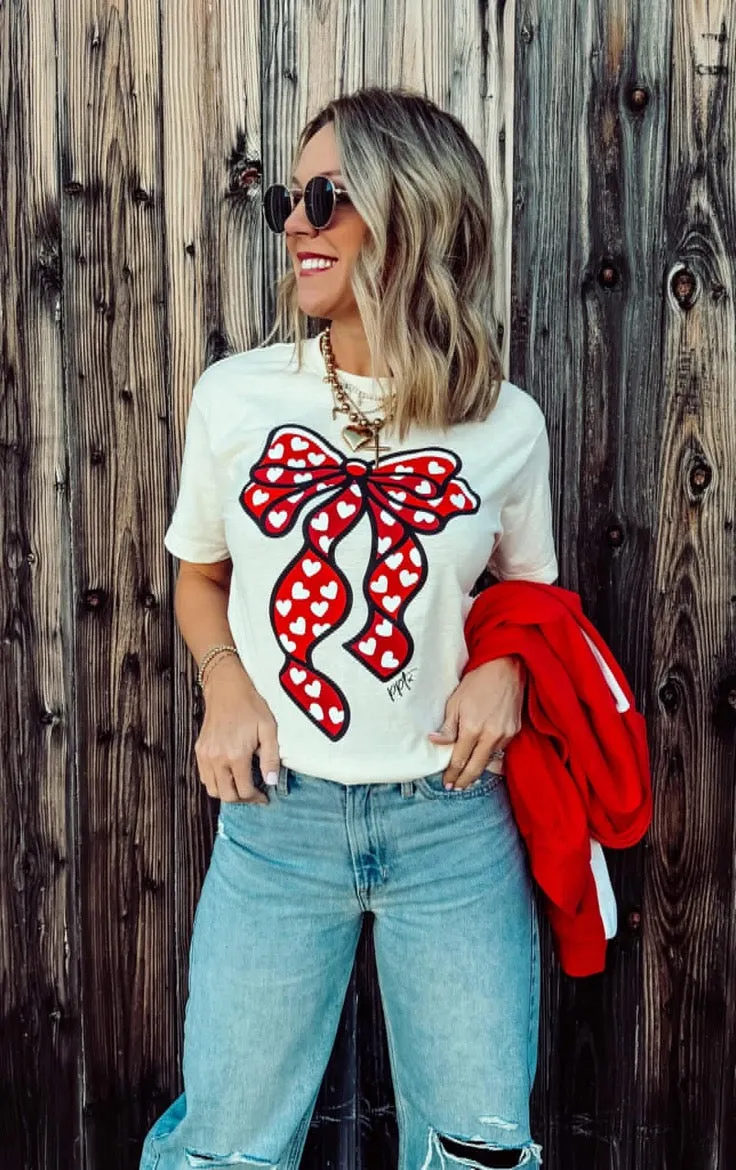Big Heart Bow Graphic Tee