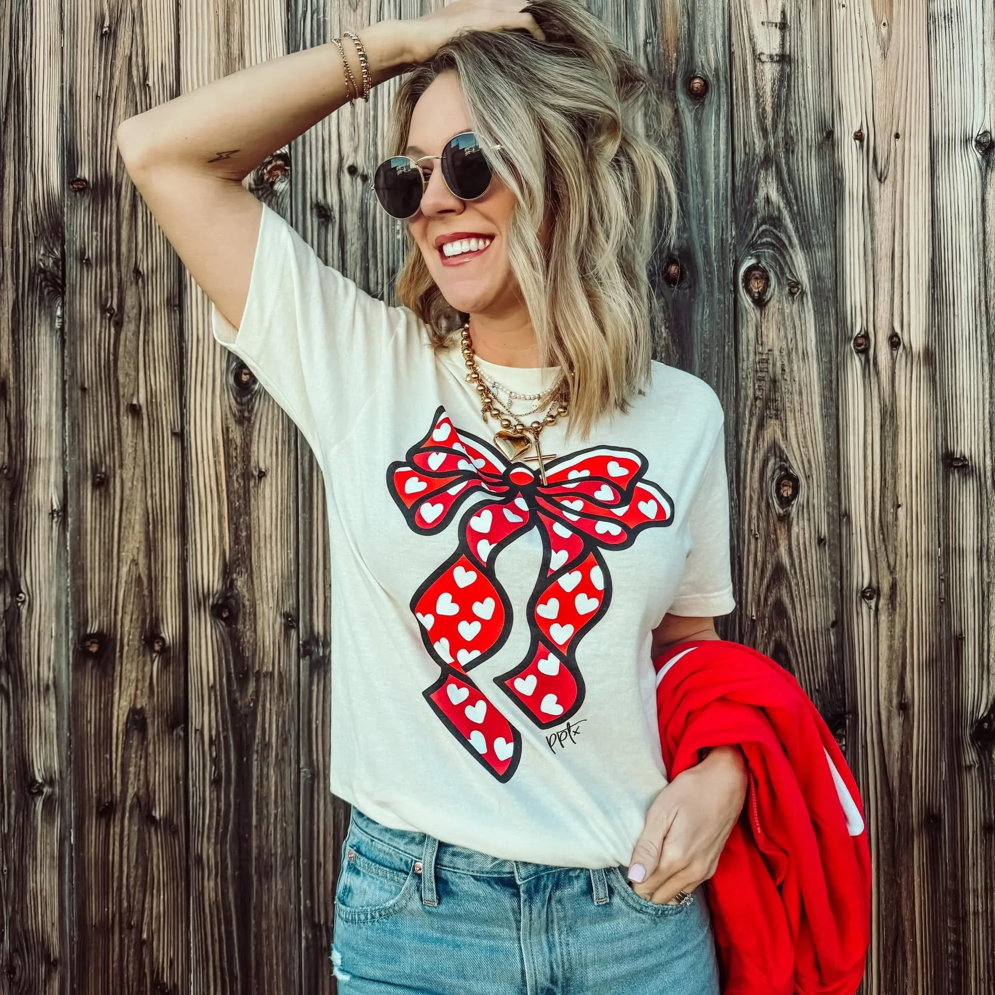 Big Heart Bow Graphic Tee