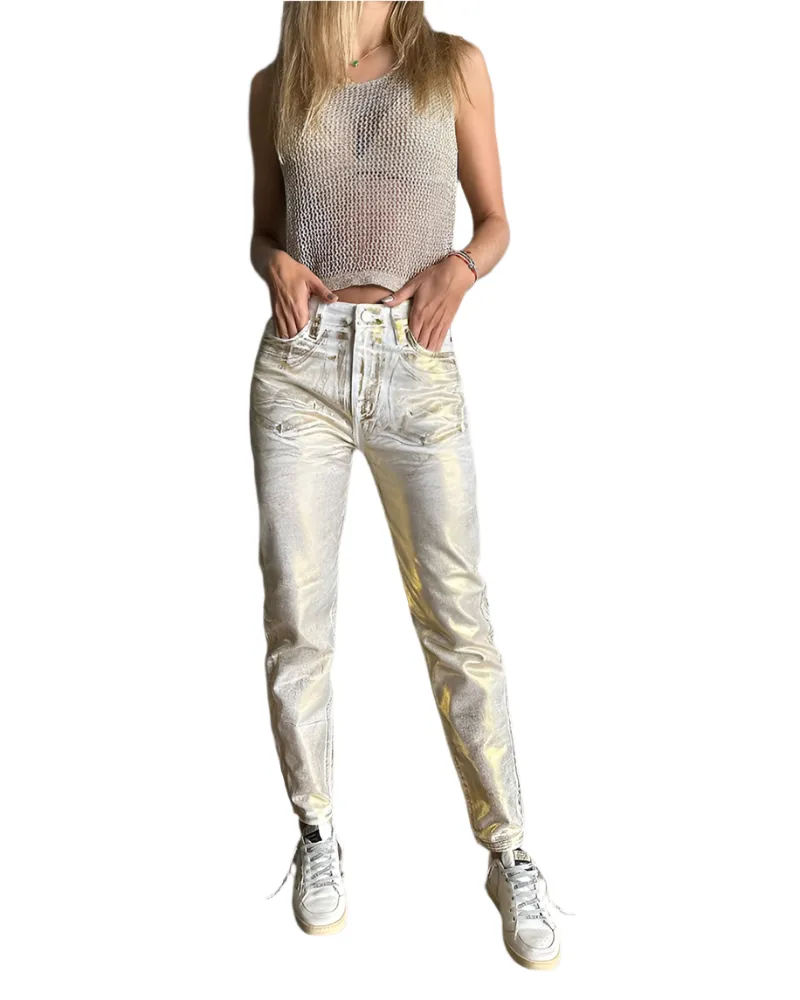 Billie – Women's Metallic High-Waisted Jeans
