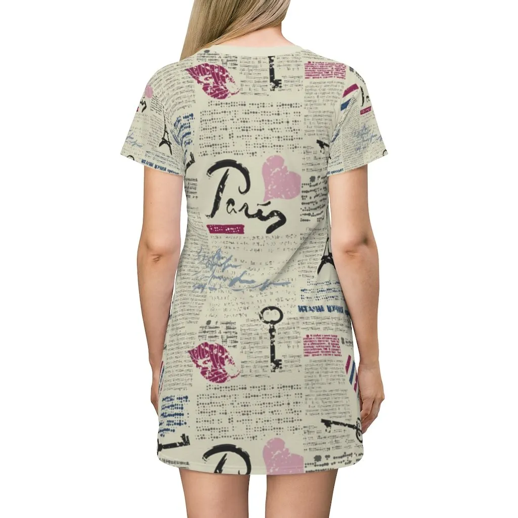 BirdGirls Print Ad All Over Print T-Shirt Dress