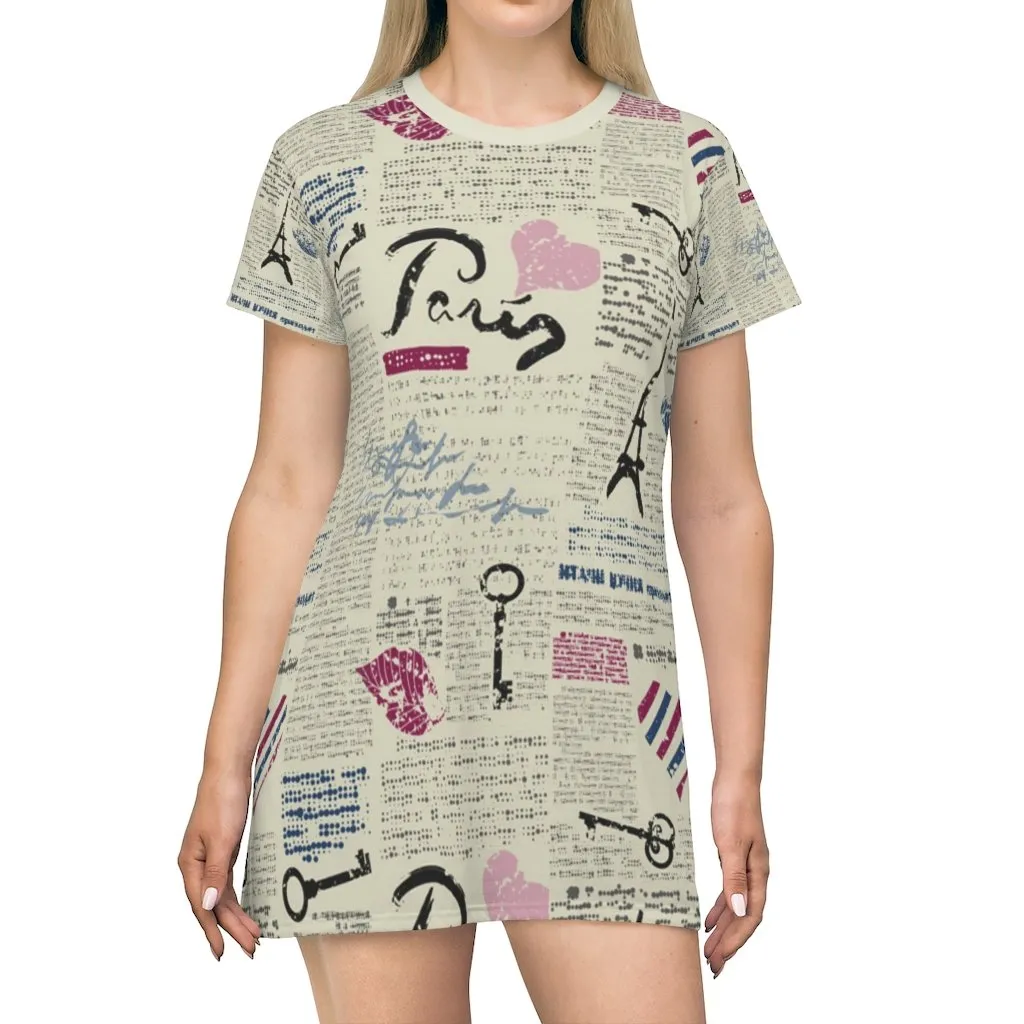 BirdGirls Print Ad All Over Print T-Shirt Dress