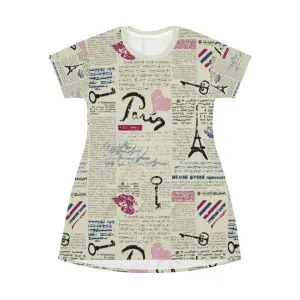 BirdGirls Print Ad All Over Print T-Shirt Dress