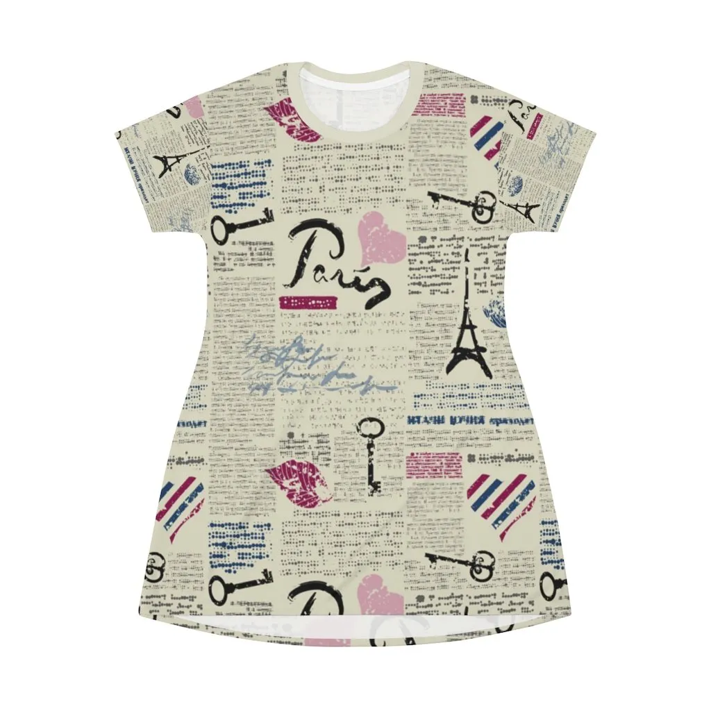 BirdGirls Print Ad All Over Print T-Shirt Dress