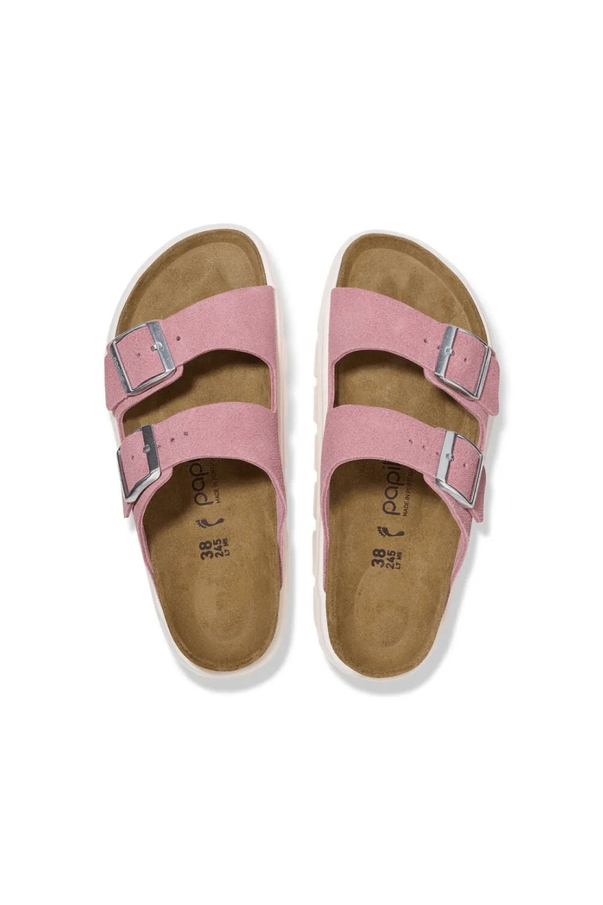 Birkenstock Women's Arizona Chunky Suede Sandals Pink