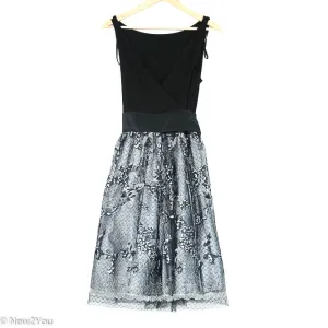 Black & Silver Wrap Around Dress (Slny)