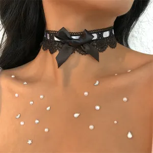 Black & White Bow Choker