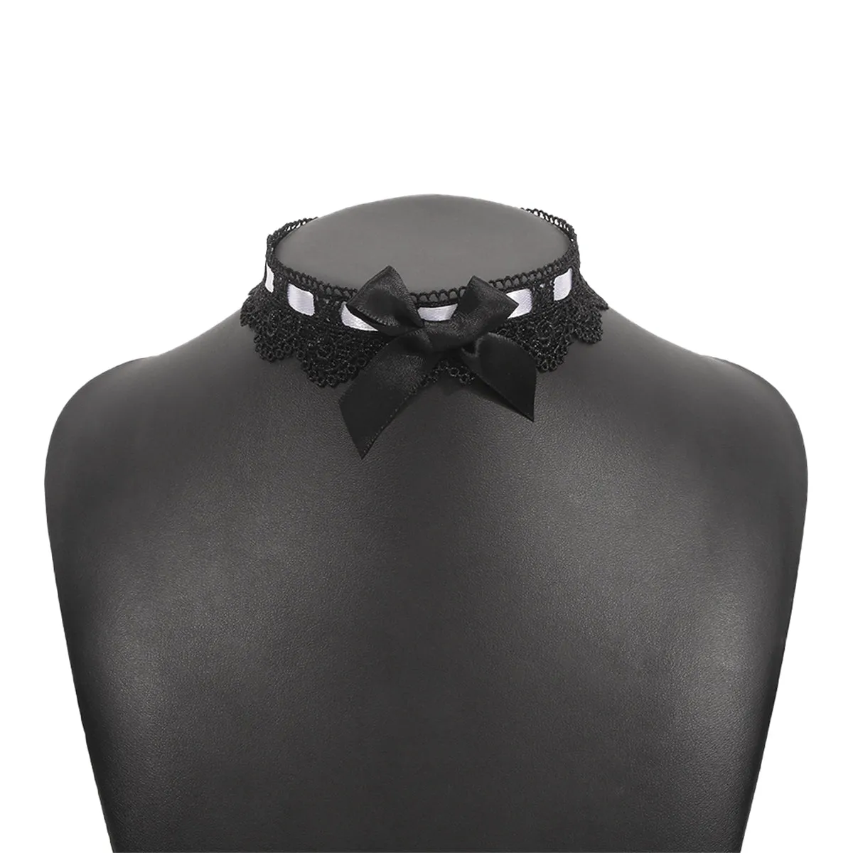 Black & White Bow Choker