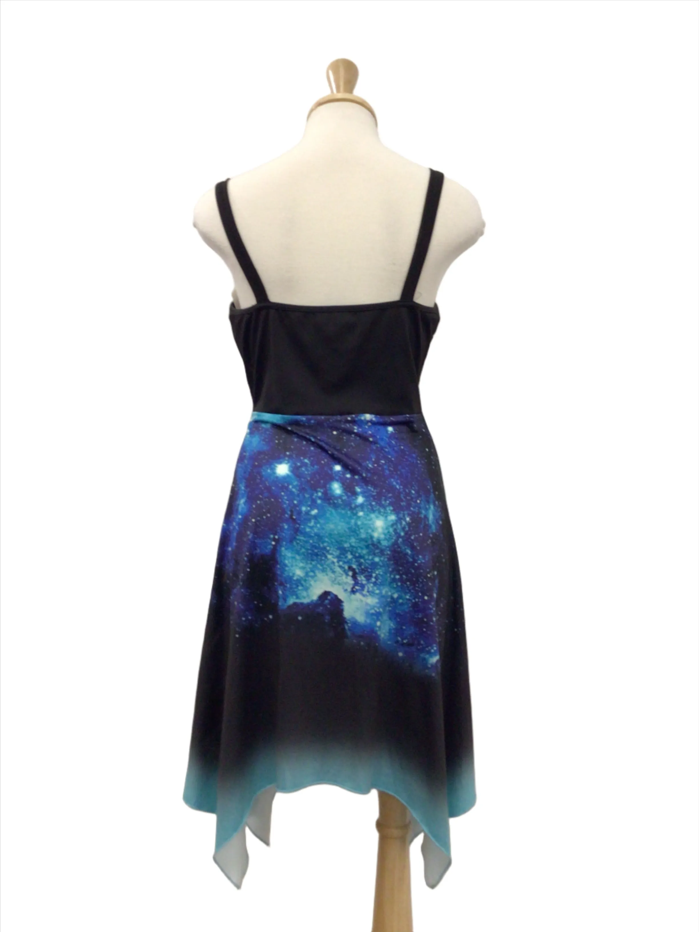 Black and Blue Galaxy Dress