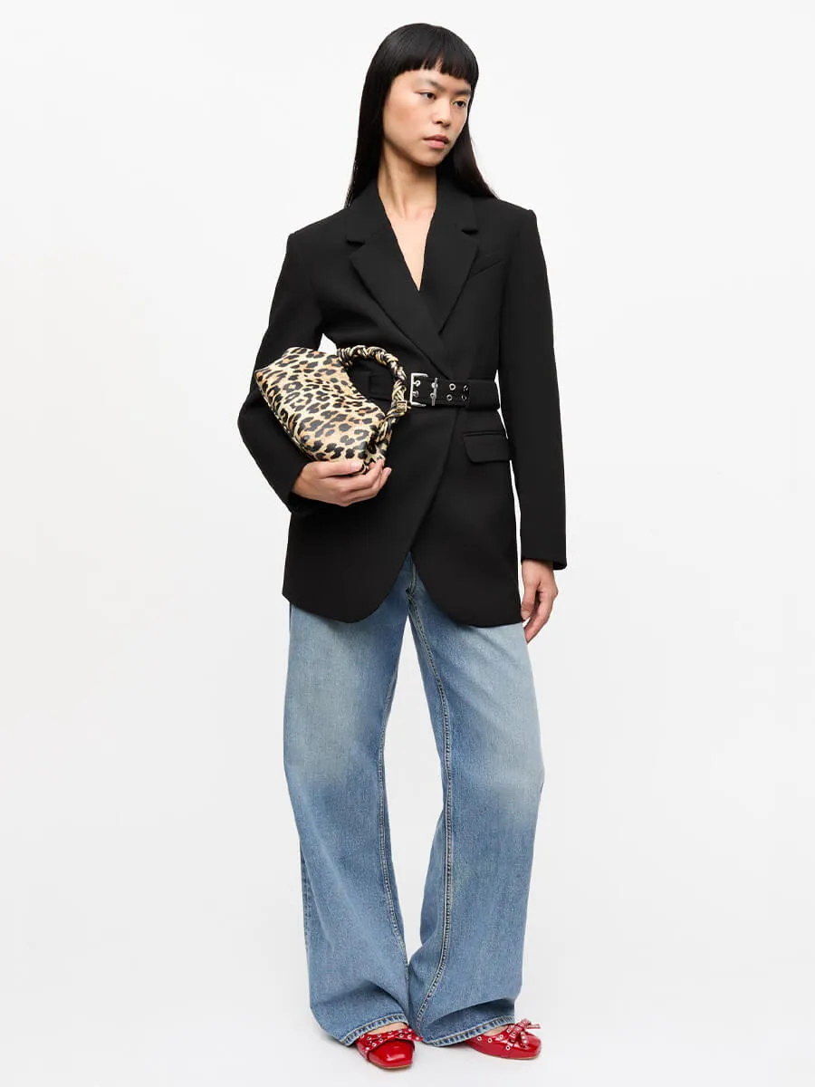 Black Bonded Crepe Blazer