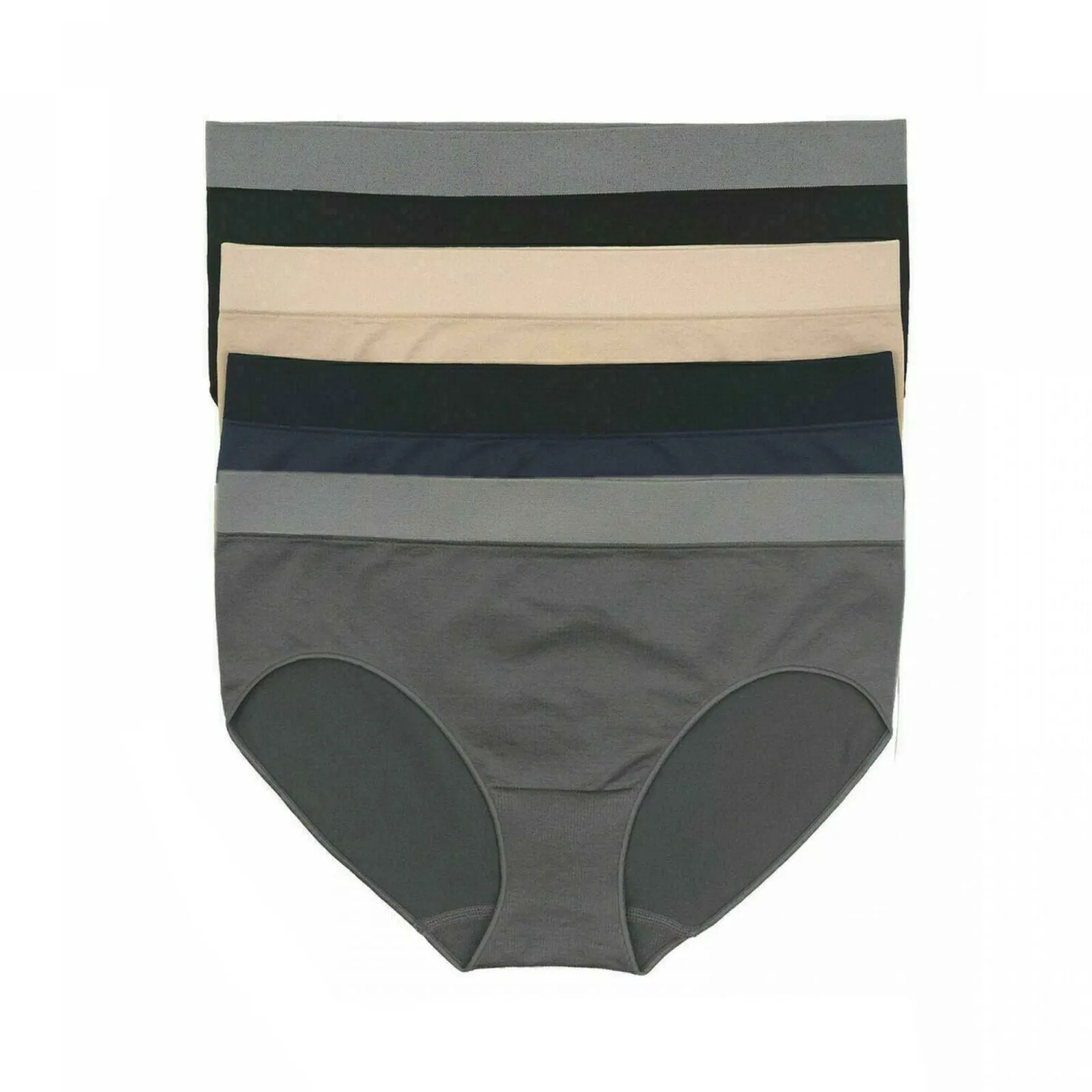 Black Bow Women's 4 Pack Seamless Microfiber Hipster Panties Assorted Medium