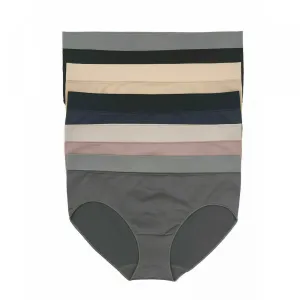 Black Bow Women's 5 Pack Seamless Microfiber Hipster Panties
