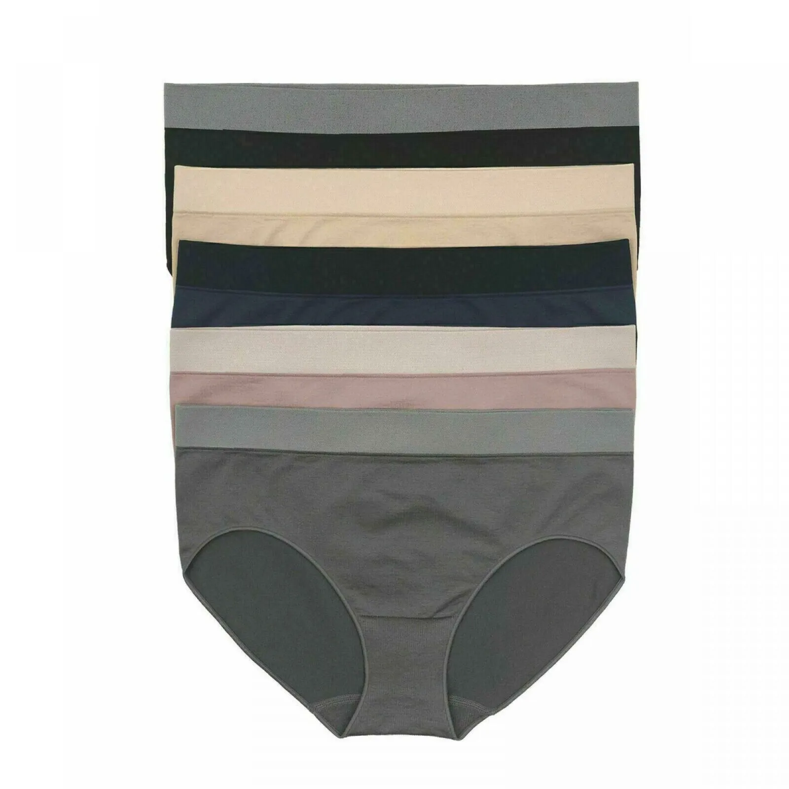 Black Bow Women's 5 Pack Seamless Microfiber Hipster Panties