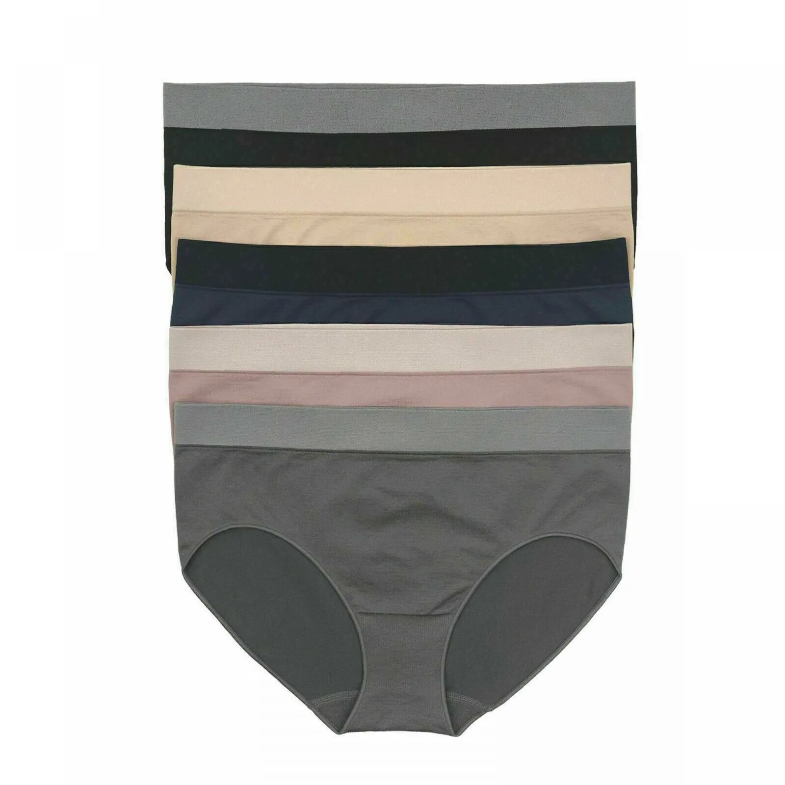 Black Bow Women's 5 Pack Seamless Microfiber Hipster Panties