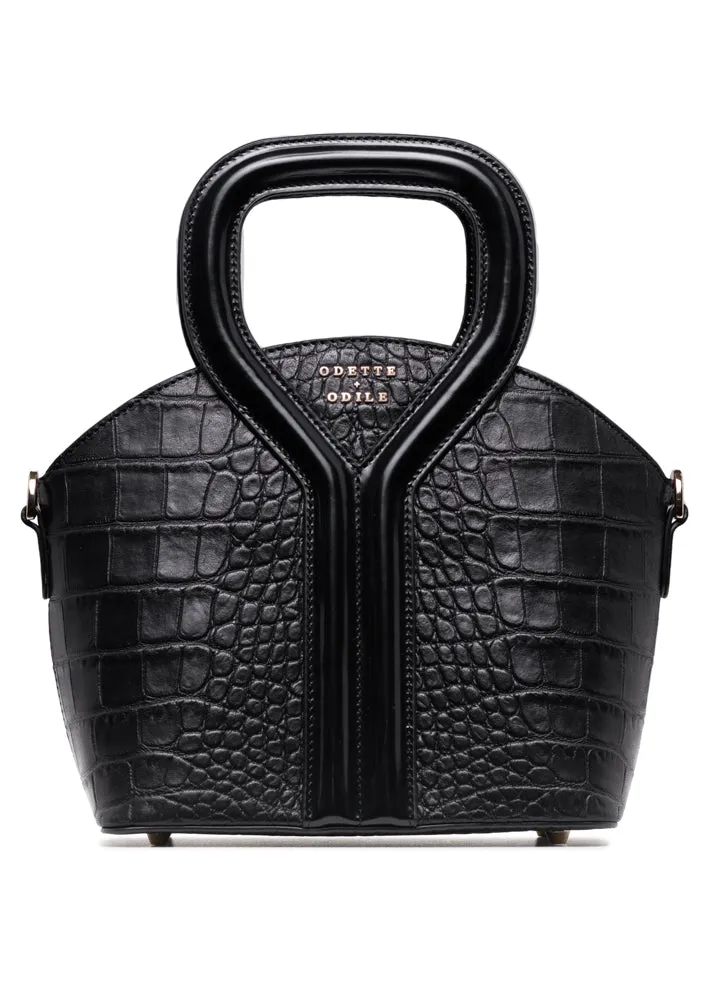 Black Croco Signature Bag