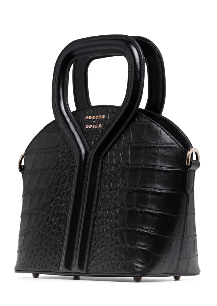 Black Croco Signature Bag