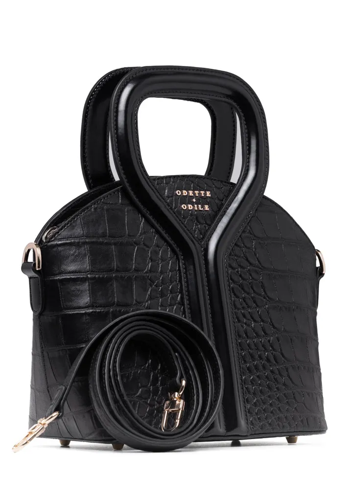 Black Croco Signature Bag