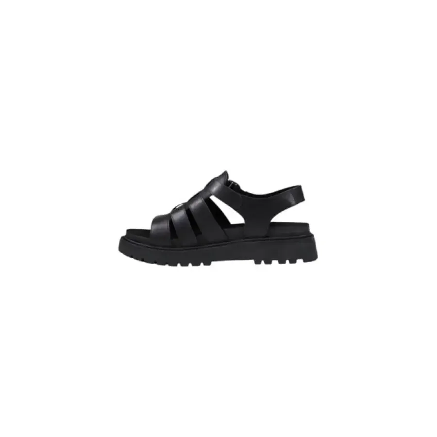 Black Leather Gladiator Sandal
