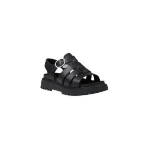 Black Leather Gladiator Sandal