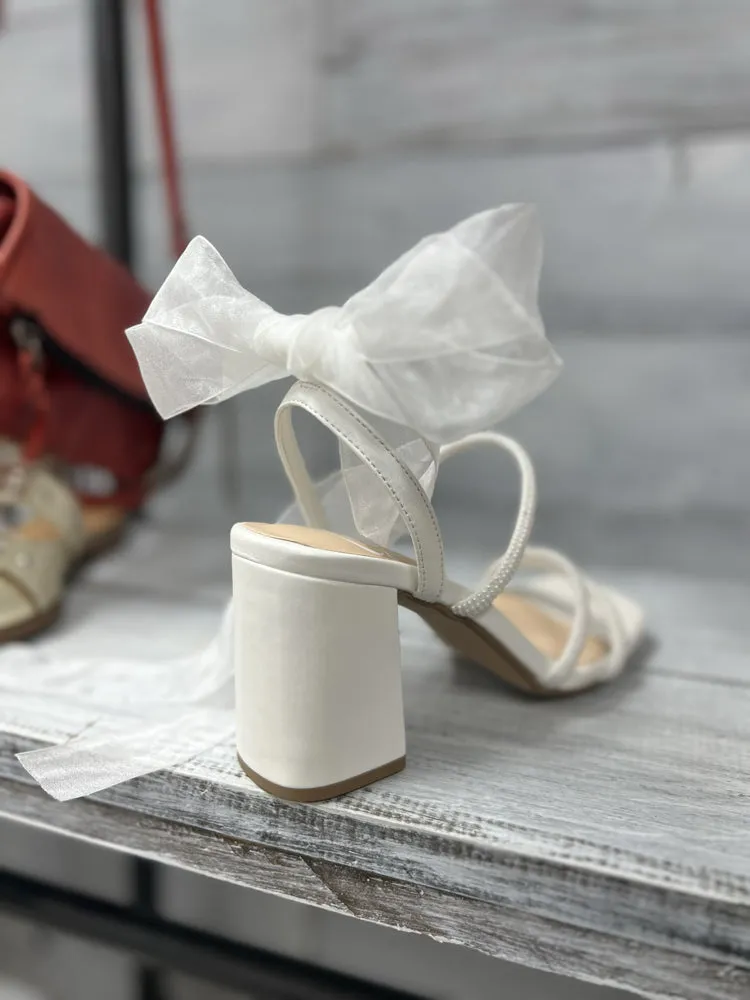 Blenda Block Heel With Bow Tie