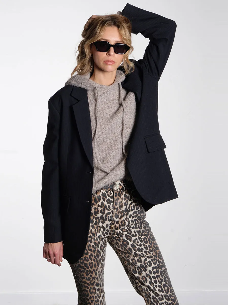 Bleona Blazer - Blackish Pinstripe