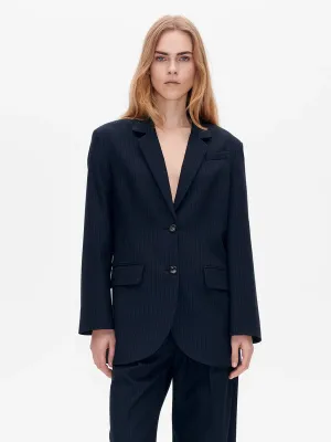 Bleona Blazer - Blackish Pinstripe