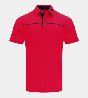 BLOCK PIQUE POLO - RED