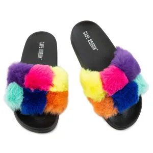 Blocks Fur Sandals