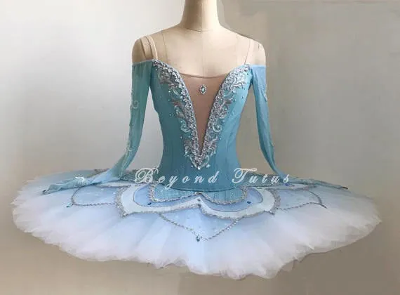 Blue Long Sleeved Professional Tutu