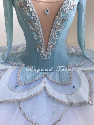 Blue Long Sleeved Professional Tutu