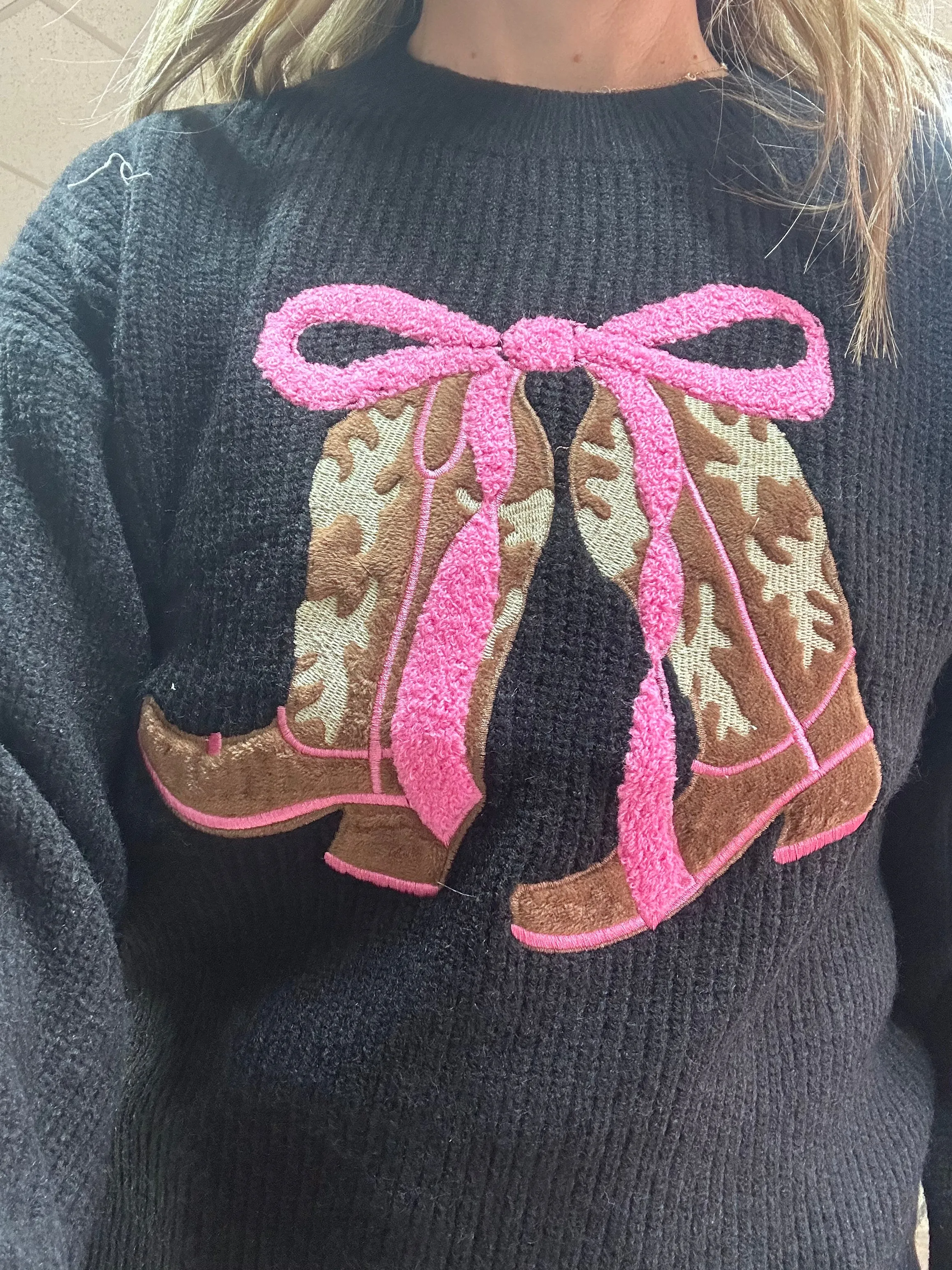Boots & Bows Sweater