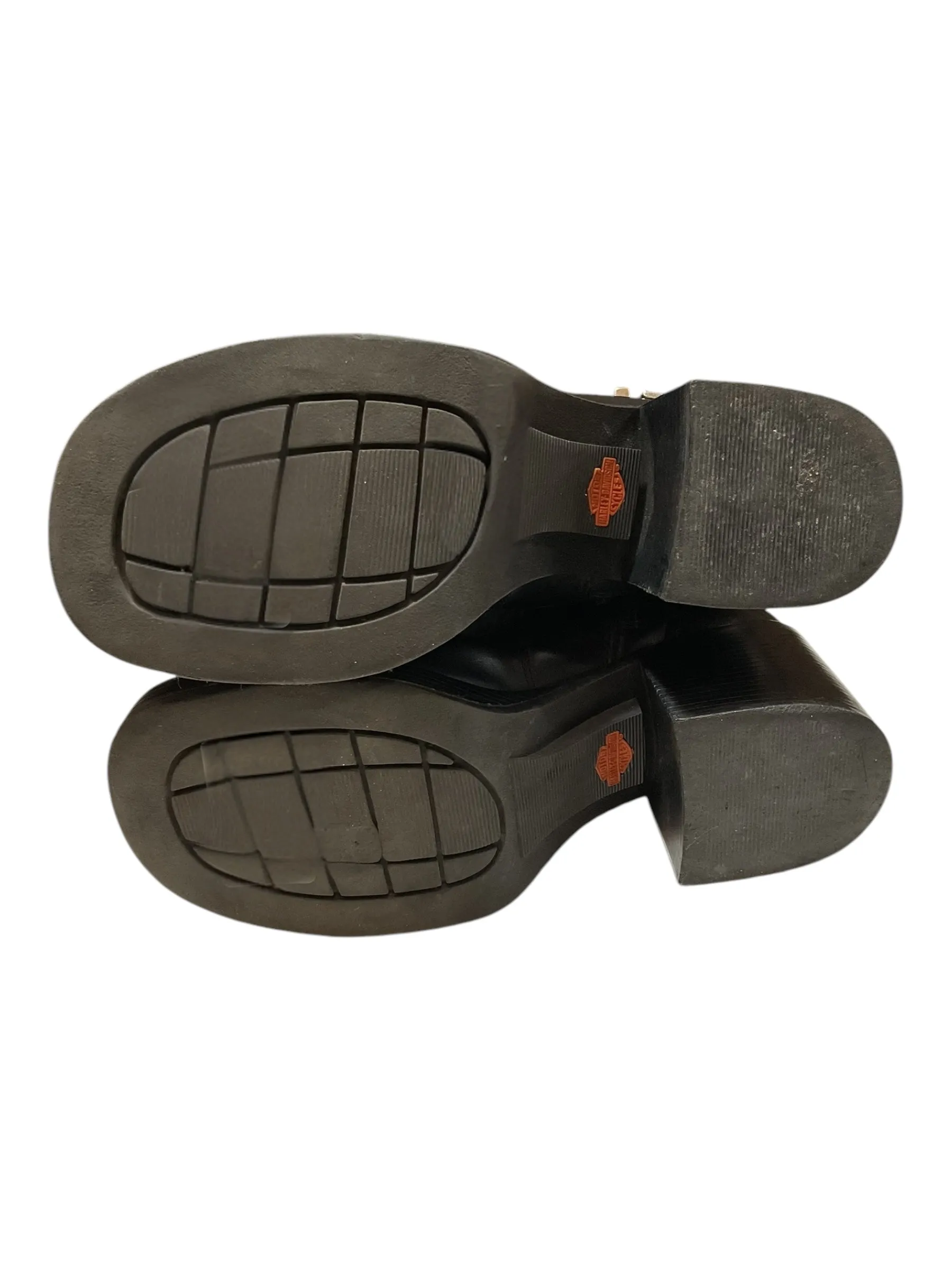 Boots Ankle Flats By Harley Davidson In Black, Size: 9
