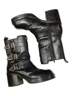 Boots Ankle Flats By Harley Davidson In Black, Size: 9
