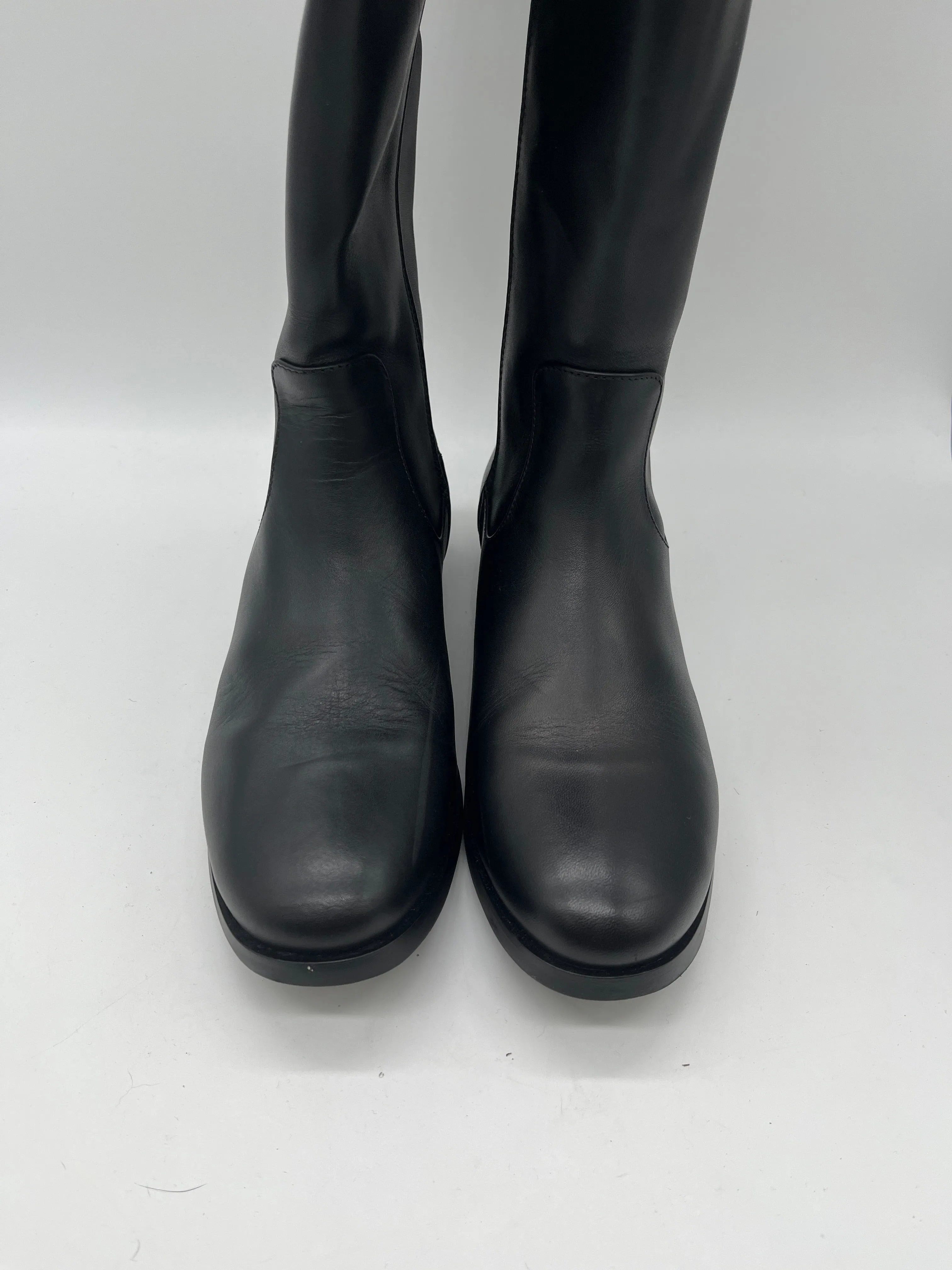 Boots Knee Flats By Clothes Mentor In Black, Size: 9