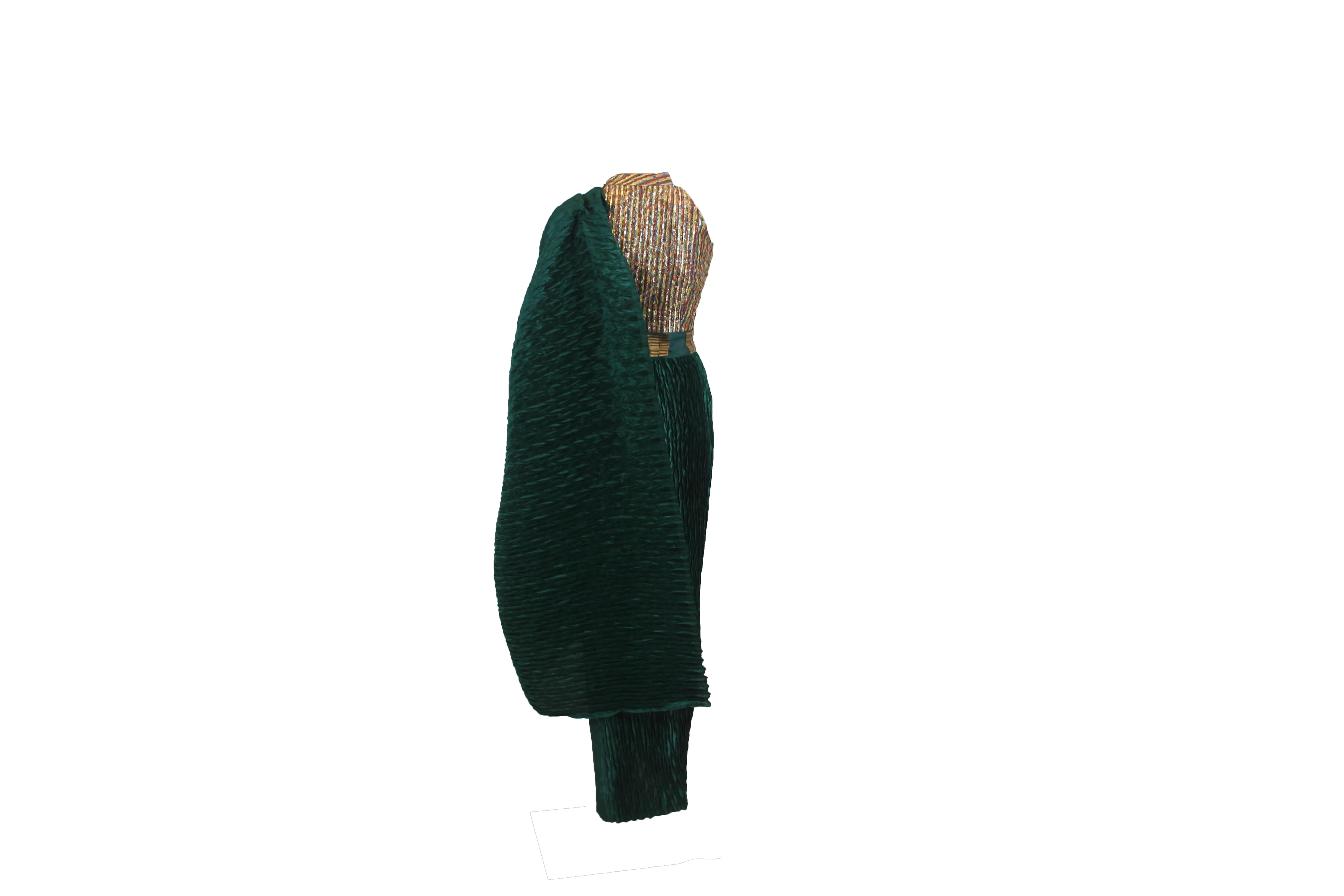 Bottle Green Pre-Draped Sari