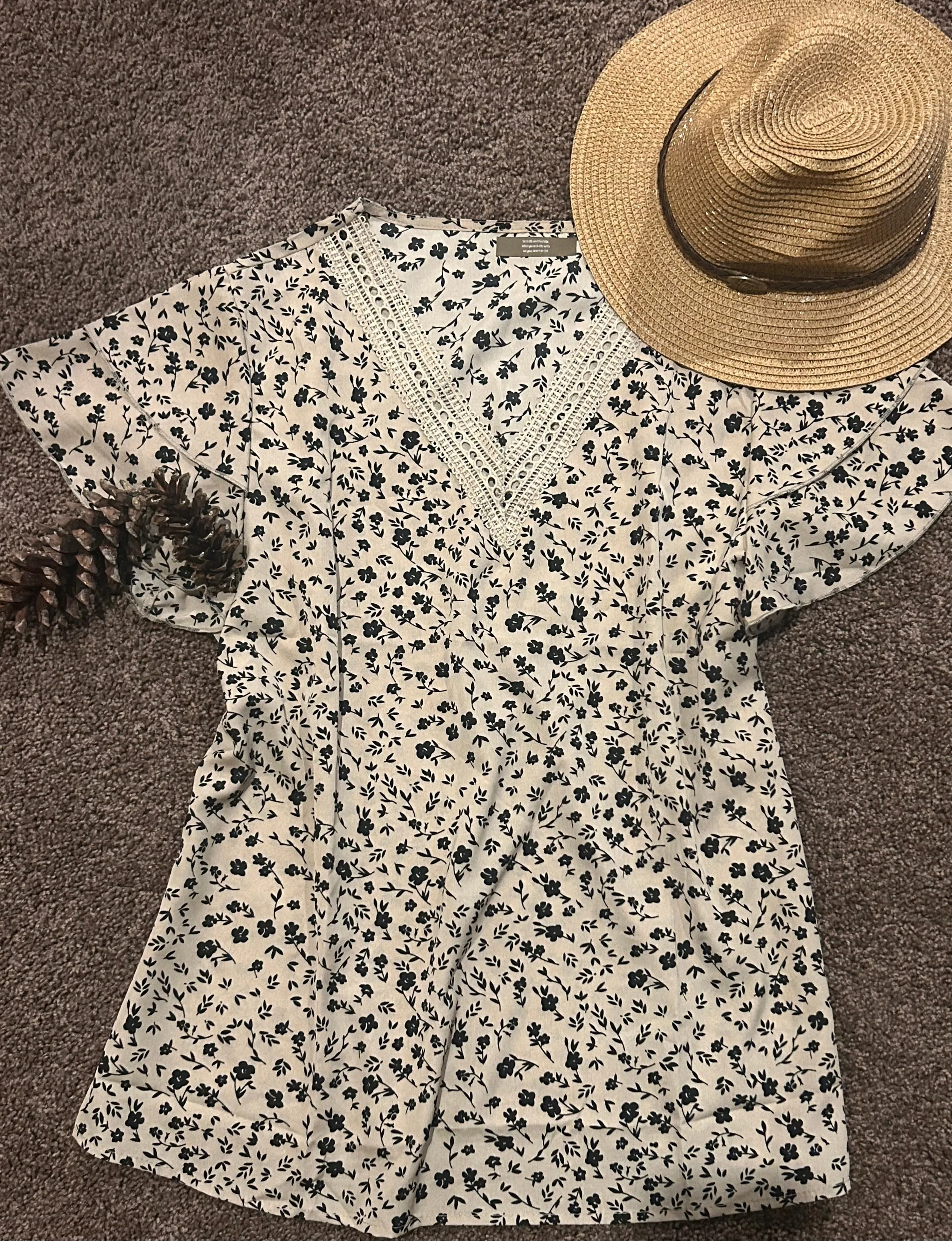 Bougie Boutique Coffee Bean Floral Shirt