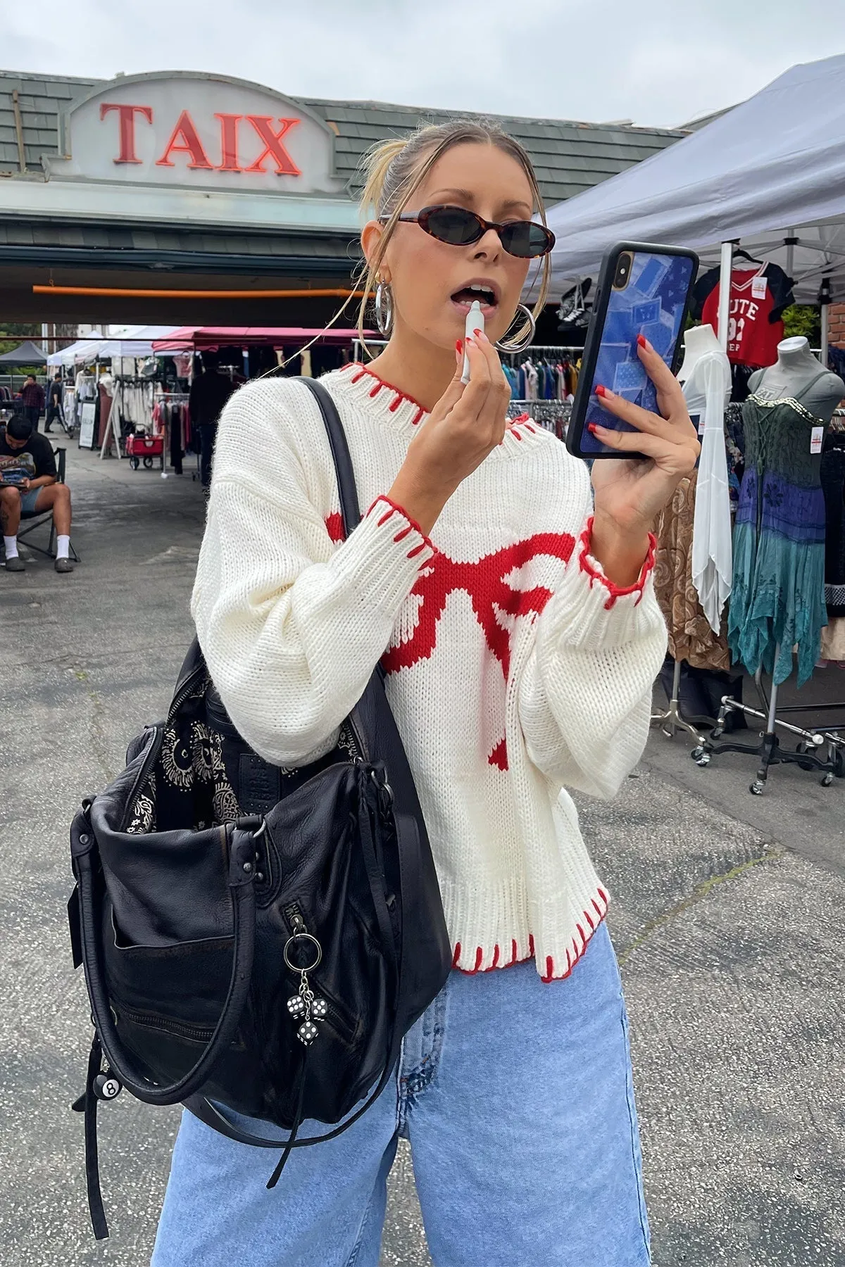 Bow Accent Knit Top