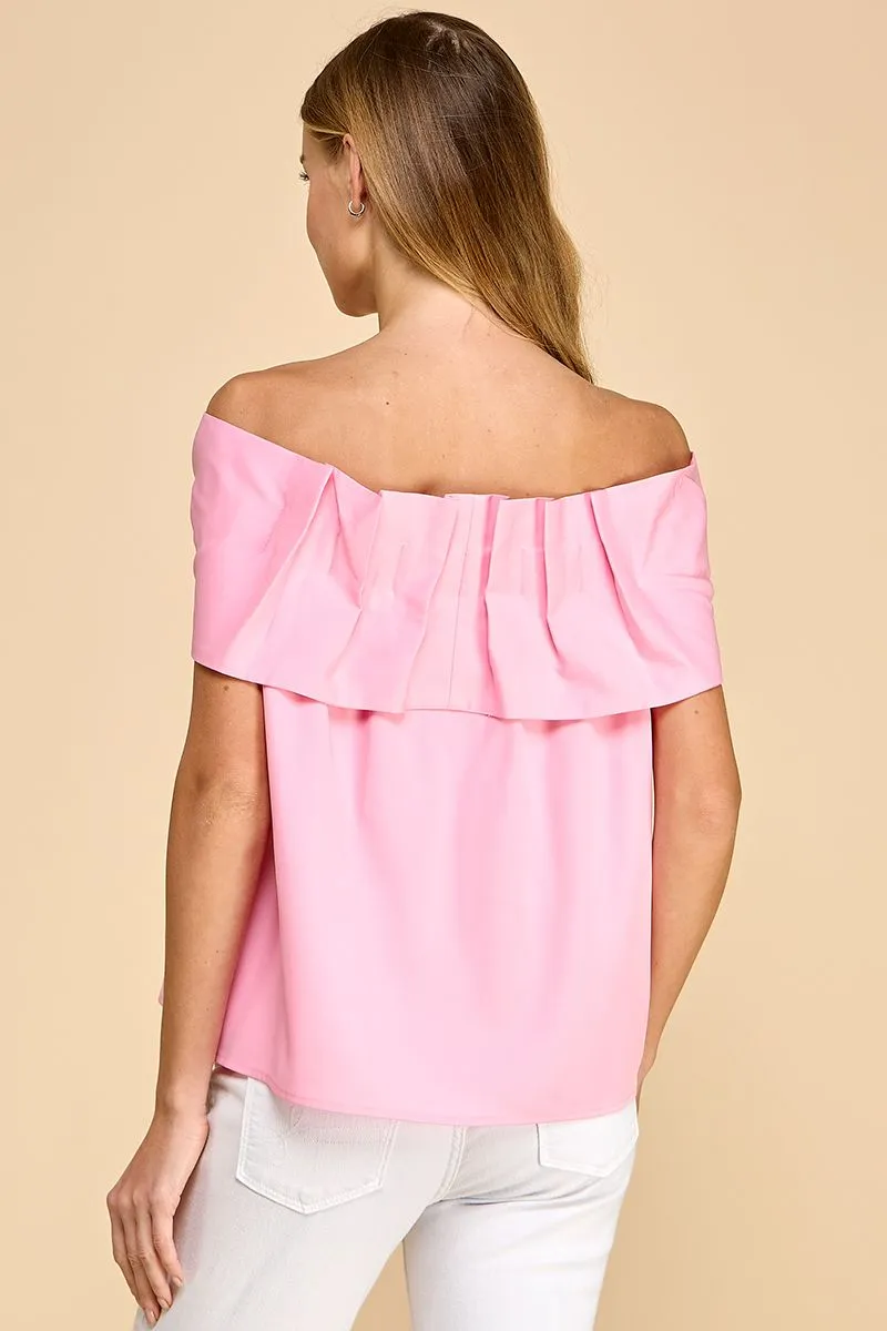 Bow Accented Off The Shoulder Top
