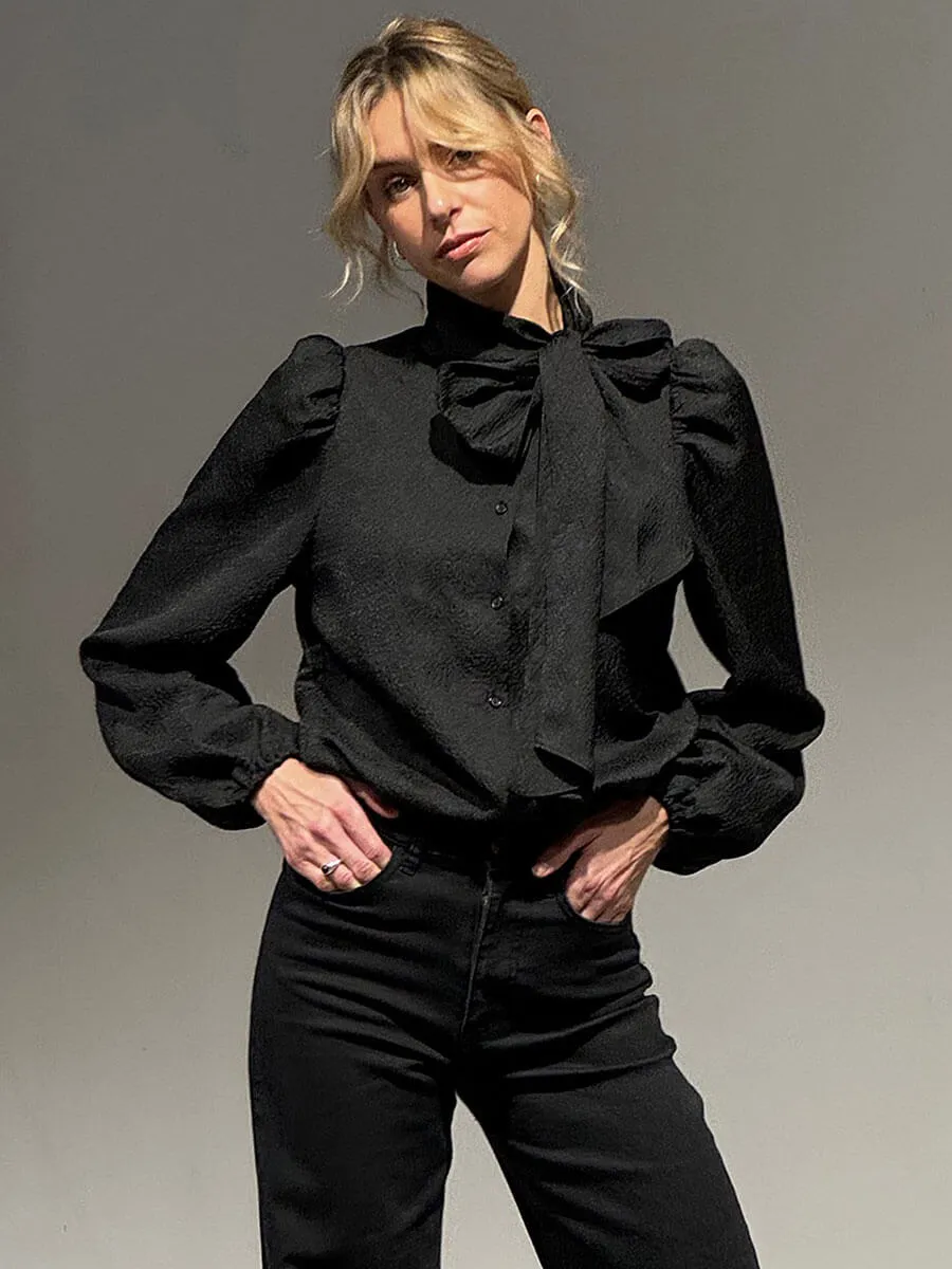 Bow Tie Shirt - Black