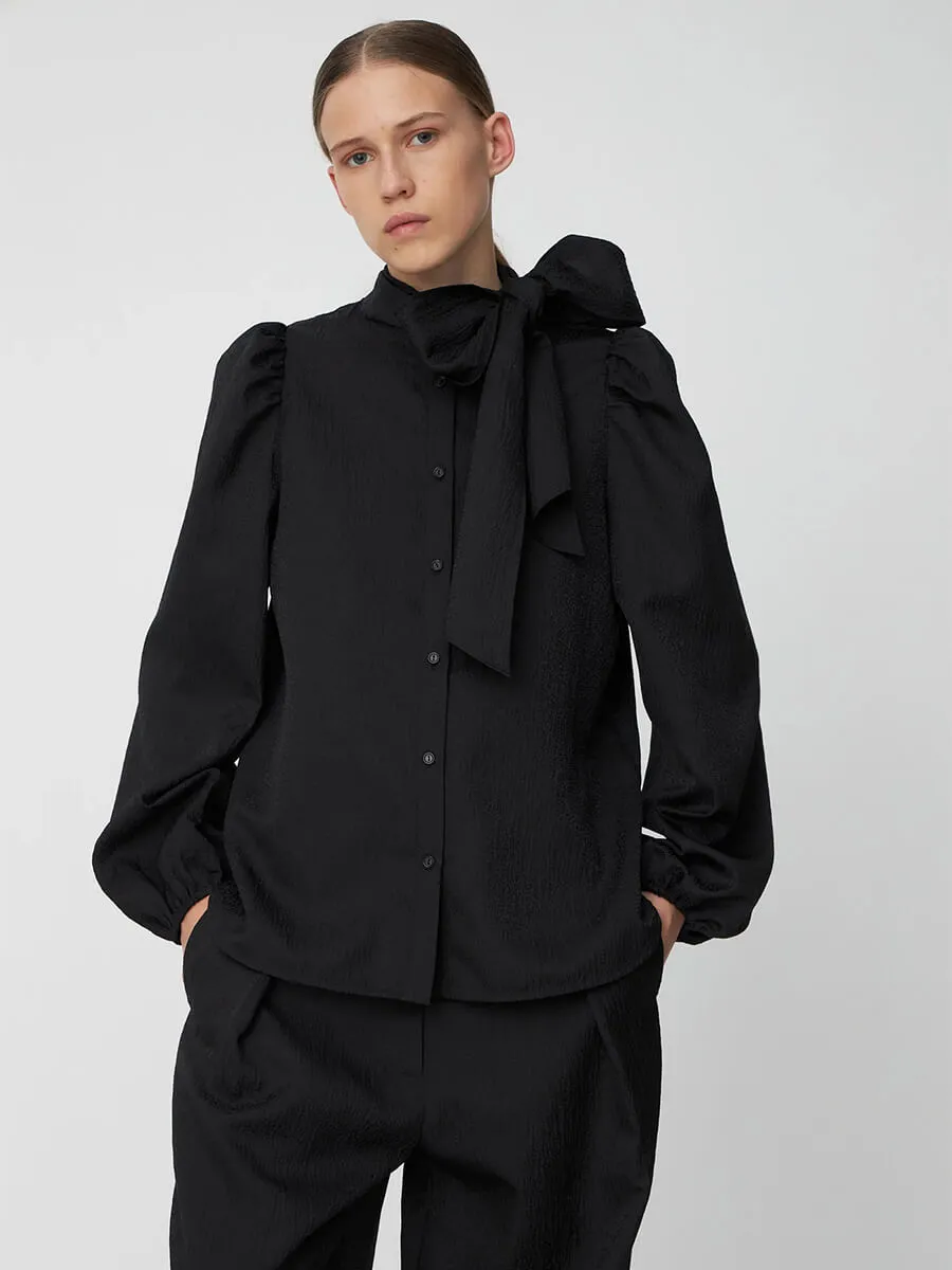 Bow Tie Shirt - Black