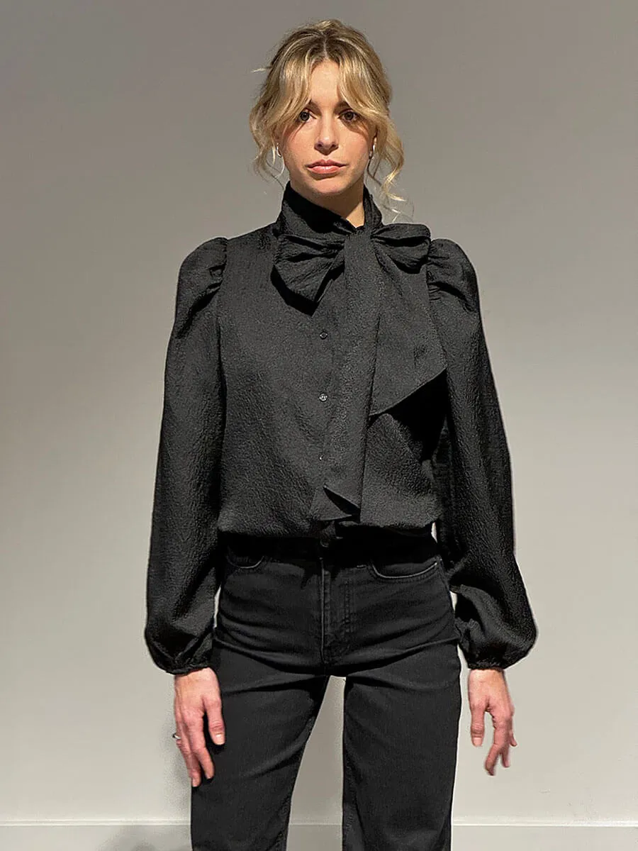 Bow Tie Shirt - Black