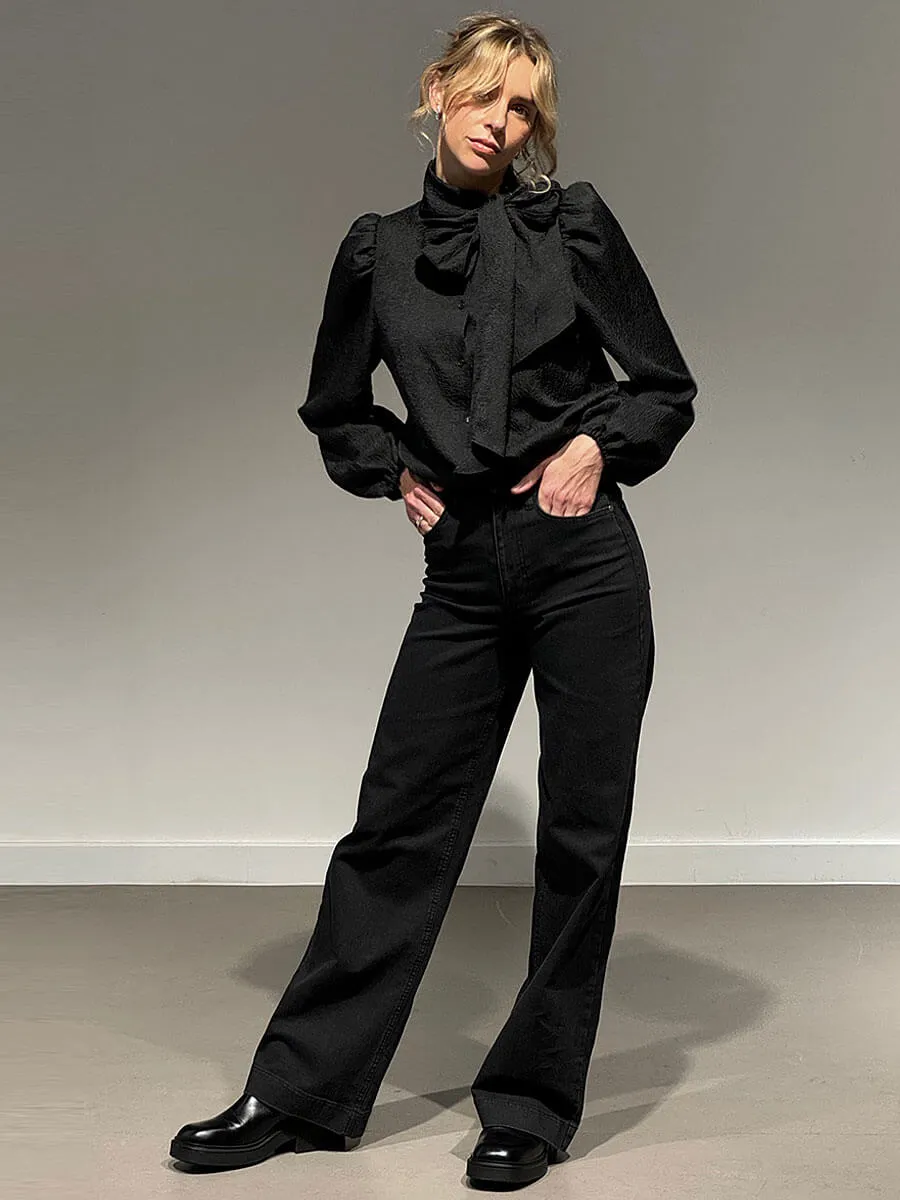 Bow Tie Shirt - Black
