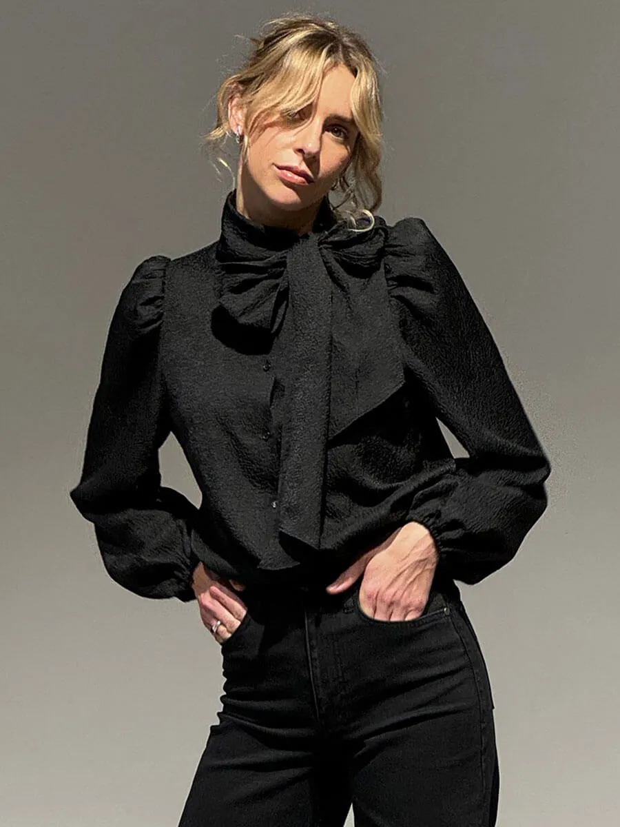 Bow Tie Shirt - Black