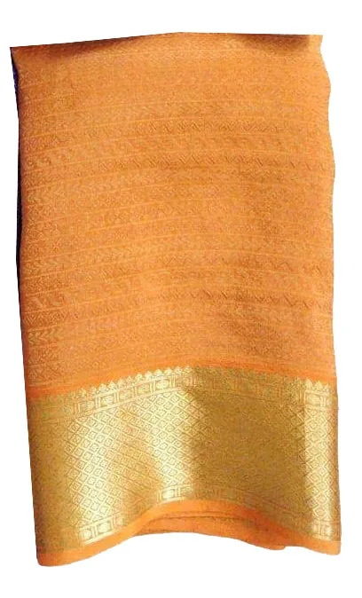 Brocade pattern 100gm Thickness Mysoree Silk Saree