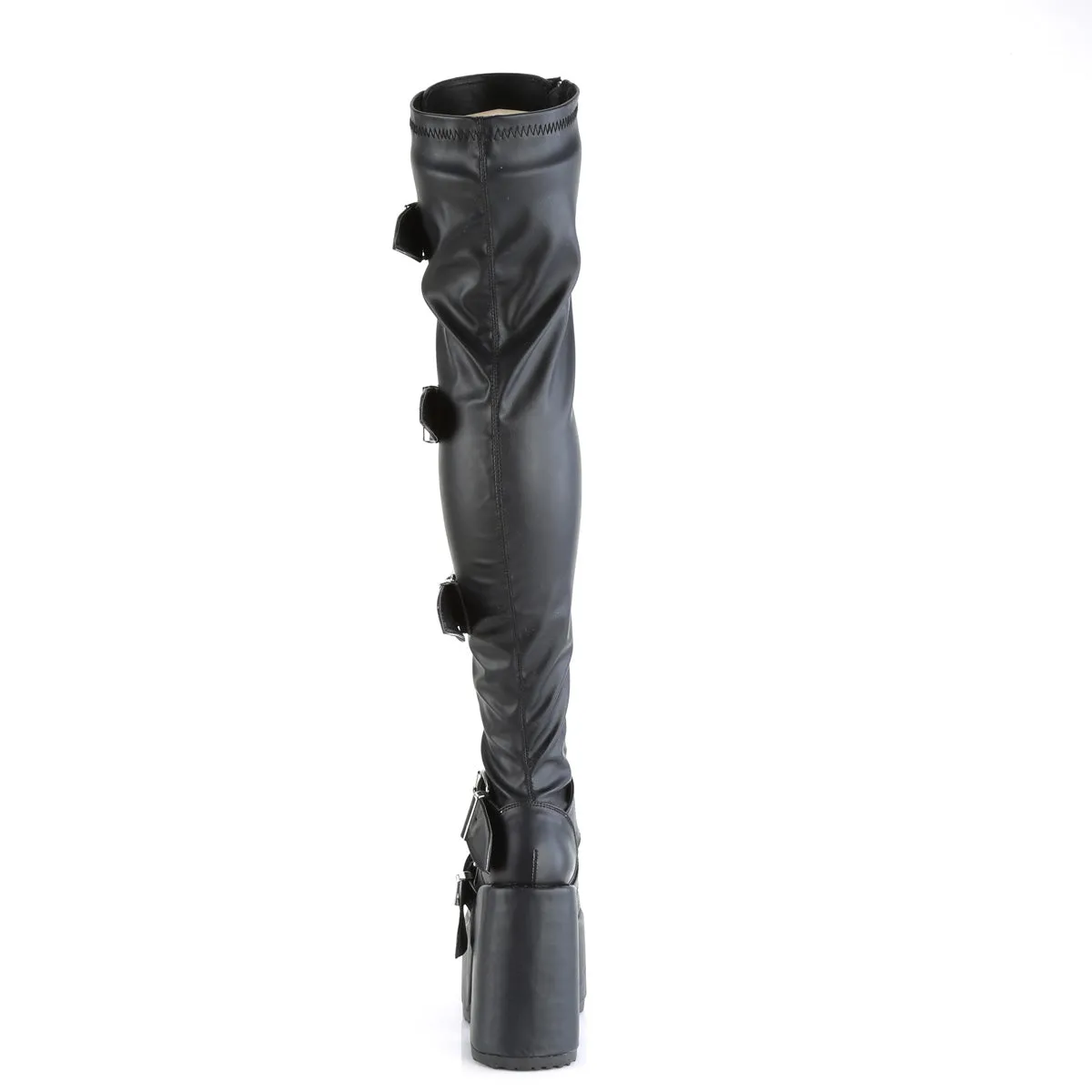 CAMEL-305  Black Stretch Vegan Leather
