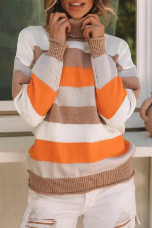 Candy Corn Turtle Neck Sweater