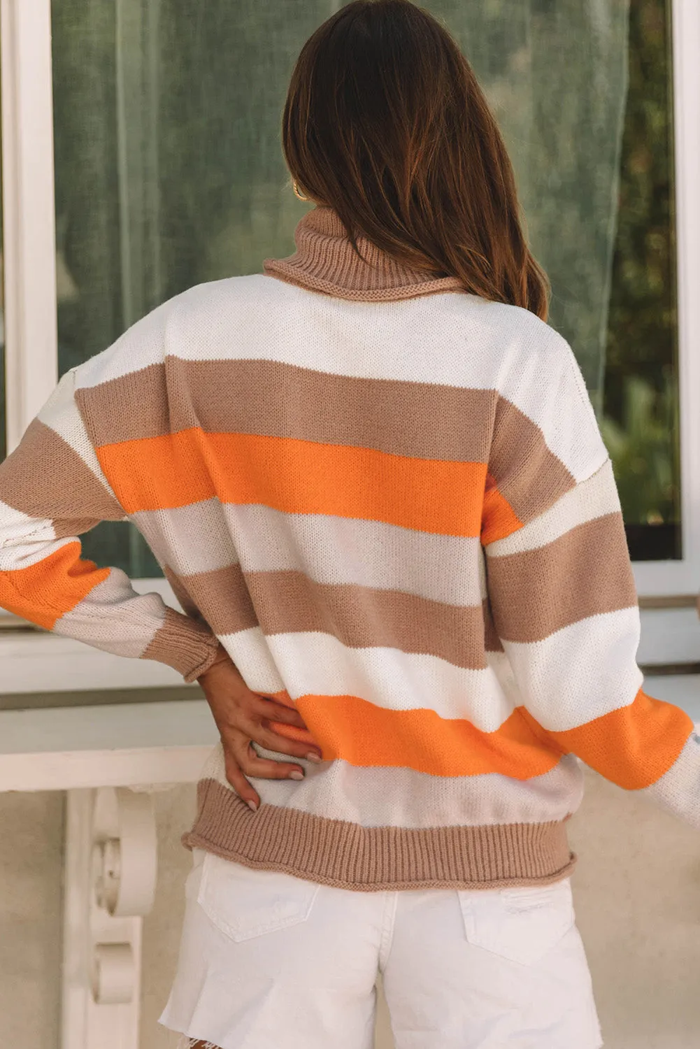 Candy Corn Turtle Neck Sweater
